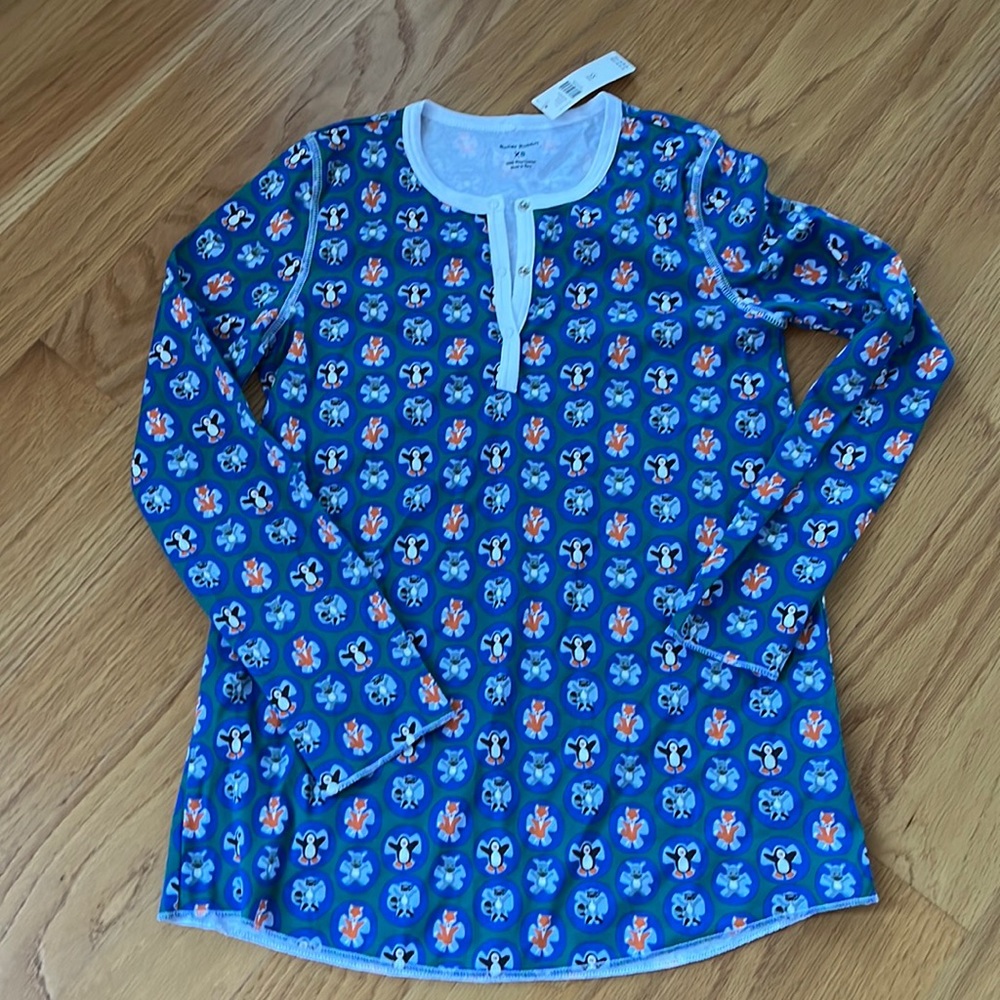 Roberta roller rabbit NWT size XS animal snow angel pajama top anthropologie